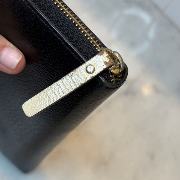 Kate Spade Wallet Leather Two-Tone Classic Bow Full Zip Continental Wallet - Picture 12 of 16